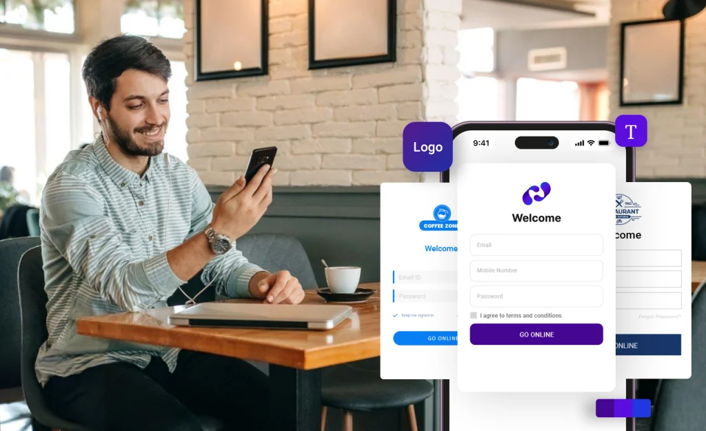 Branded captive portal for co-working spaces allowing users to securely log in to guest Wi-Fi using their mobile device